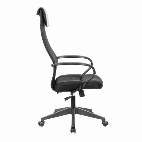 Кресло офисное Brabix Premium Stalker EX-608 PL (ткань-сетка/кожзам, черное) 532090 в Архангельске - изображение 2