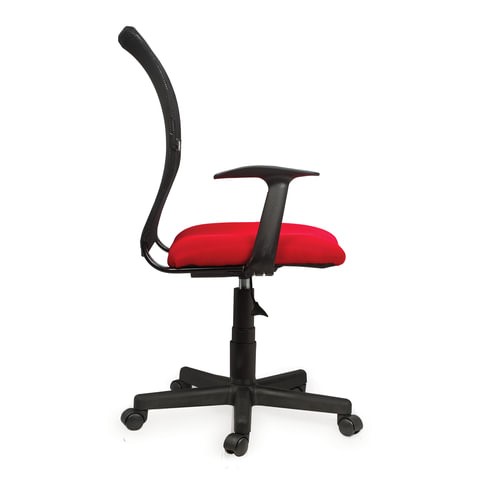Кресло офисное Brabix Spring MG-307 (с подлокотниками, комбинированное красное/черное TW) в Архангельске - изображение 1
