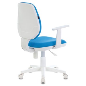 Компьютерное кресло Brabix Fancy MG-201W (с подлокотниками, пластик белый, голубое) в Архангельске - предосмотр 3