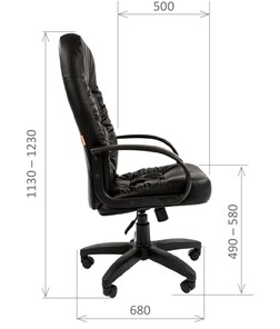 Офисное кресло CHAIRMAN 416, экокожа, цвет черный в Архангельске - предосмотр 2