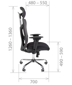 Офисное кресло CHAIRMAN 769, ткань TW 12, цвет черный в Архангельске - предосмотр 2