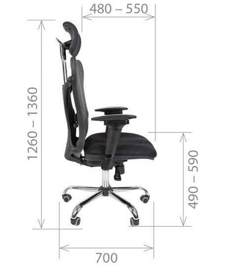 Офисное кресло CHAIRMAN 769, ткань TW 12, цвет черный в Архангельске - изображение 2