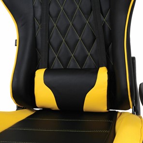 Кресло компьютерное Brabix GT Master GM-110 (две подушки, экокожа, черное/желтое) в Архангельске - предосмотр 7