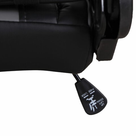 Компьютерное кресло Brabix GT Racer GM-100 (две подушки, экокожа, черное/серое) 531926 в Архангельске - изображение 11