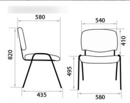 Офисный стул ISO  W BLACK V4 кожзам в Архангельске - изображение 1