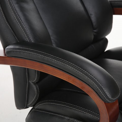 Кресло компьютерное Brabix Premium Infinity EX-707 (дерево, натуральная кожа, черное) 531826 в Архангельске - изображение 10