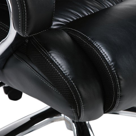 Кресло компьютерное Brabix Premium Status HD-003 (рециклированная кожа, хром, черное) 531821 в Архангельске - изображение 9