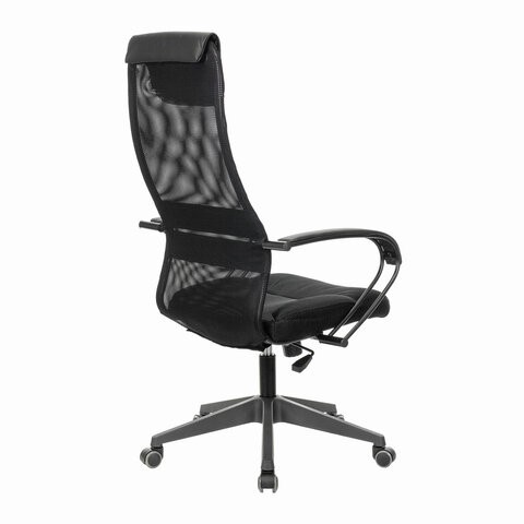 Кресло офисное Brabix Premium Stalker EX-608 PL (ткань-сетка/кожзам, черное) 532090 в Архангельске - изображение 3