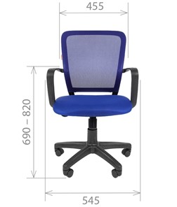 Офисное кресло CHAIRMAN 698 black TW-05, ткань, цвет синий в Архангельске - предосмотр 1