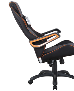 Компьютерное кресло Brabix Techno Pro GM-003 (ткань, черное/серое, вставки оранжевые) в Архангельске - предосмотр 1