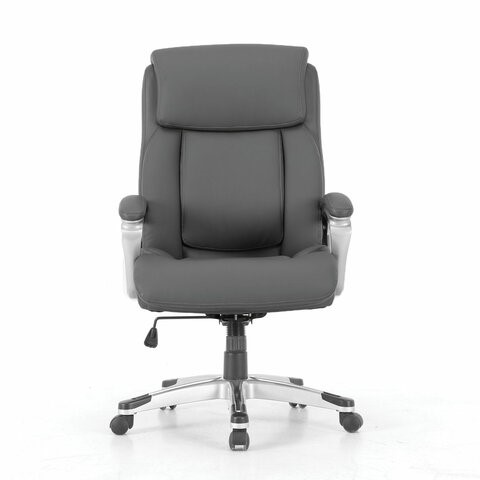 Офисное кресло Brabix Premium Level EX-527 (пружинный блок, рециклированная кожа, серое) в Архангельске - изображение 4