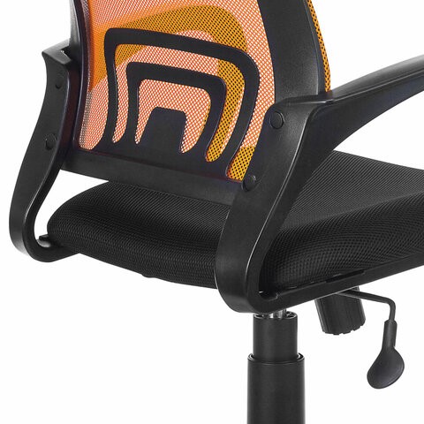 Кресло офисное Brabix Fly MG-396 (с подлокотниками, сетка, оранжевое/черное) в Архангельске - изображение 5