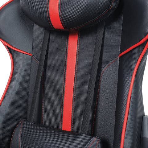 Офисное кресло Brabix GT Carbon GM-120 (две подушки, экокожа, черное/красное) 531931 в Архангельске - изображение 6