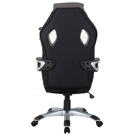 Кресло офисное Brabix Techno GM-002 (ткань, черное/серое, вставки белые) в Архангельске - изображение 3