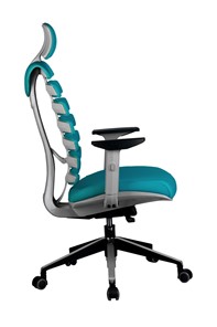 Кресло компьютерное Riva Chair SHARK (Лазурный/серый) в Архангельске - предосмотр 2