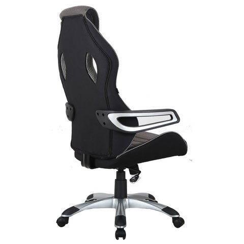 Кресло офисное Brabix Techno GM-002 (ткань, черное/серое, вставки белые) в Архангельске - изображение 2