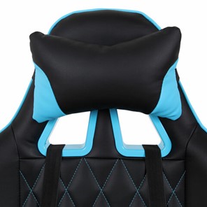 Кресло компьютерное Brabix GT Master GM-110 (две подушки, экокожа, черное/голубое) в Архангельске - предосмотр 5