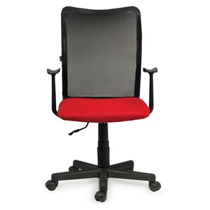 Кресло офисное Brabix Spring MG-307 (с подлокотниками, комбинированное красное/черное TW) в Архангельске - предосмотр 2