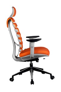 Кресло офисное Riva Chair SHARK (Оранжевый/серый) в Архангельске - предосмотр 2
