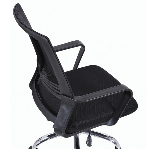 Компьютерное кресло Brabix Daily MG-317 (с подлокотниками, хром, черное) 531833 в Архангельске - изображение 7