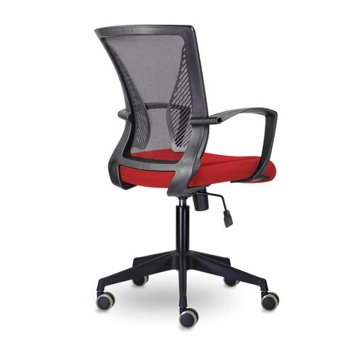 Кресло офисное Brabix Wings MG-309 (пластик черный, сетка, черное/красное) 532014 в Архангельске - изображение 2