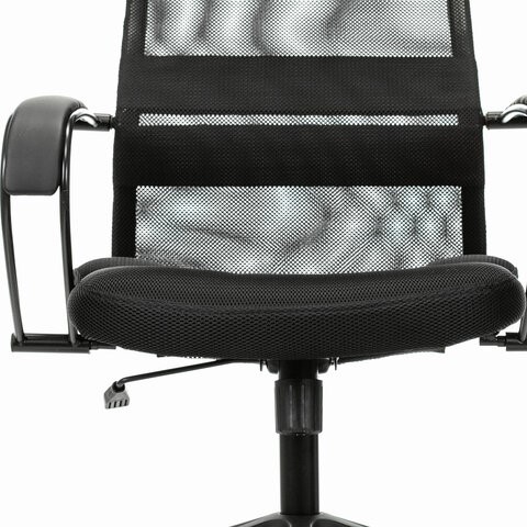 Кресло офисное Brabix Premium Stalker EX-608 PL (ткань-сетка/кожзам, черное) 532090 в Архангельске - изображение 10