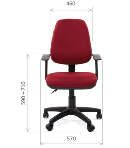Кресло компьютерное CHAIRMAN 661 Ткань стандарт 15-11 красная в Архангельске - предосмотр 1