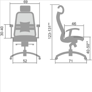 Офисное кресло Samurai S-3.04, серый в Архангельске - предосмотр 4