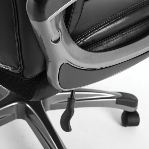 Кресло компьютерное Brabix Premium Solid HD-005 (рециклированная кожа, черное) 531941 в Архангельске - изображение 8