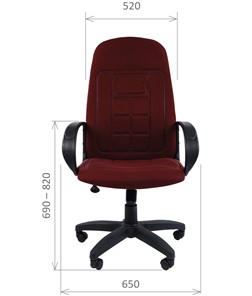 Офисное кресло CHAIRMAN 727 ткань ст., цвет бордо в Архангельске - предосмотр 1