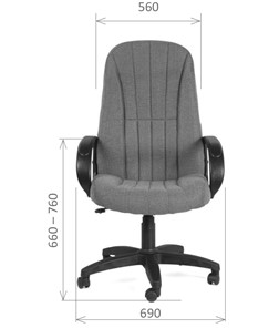 Кресло CHAIRMAN 685, ткань TW 12, цвет серый в Архангельске - предосмотр 1