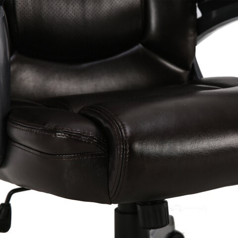 Офисное кресло Brabix Premium Favorite EX-577 (пружинный блок, рециклир. кожа, коричневое) 531936 в Архангельске - изображение 8