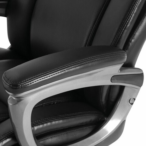 Кресло компьютерное Brabix Premium Solid HD-005 (рециклированная кожа, черное) 531941 в Архангельске - изображение 7