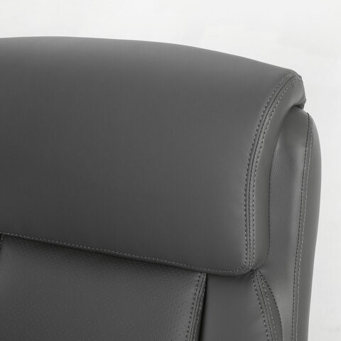 Офисное кресло Brabix Premium Level EX-527 (пружинный блок, рециклированная кожа, серое) в Архангельске - изображение 5