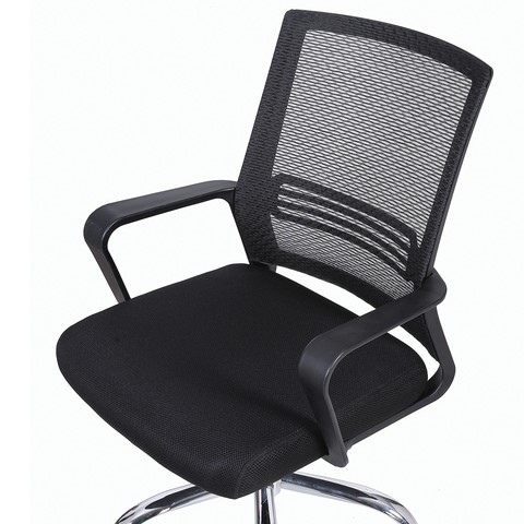 Компьютерное кресло Brabix Daily MG-317 (с подлокотниками, хром, черное) 531833 в Архангельске - изображение 5