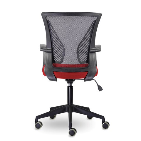 Кресло офисное Brabix Wings MG-309 (пластик черный, сетка, черное/красное) 532014 в Архангельске - изображение 3