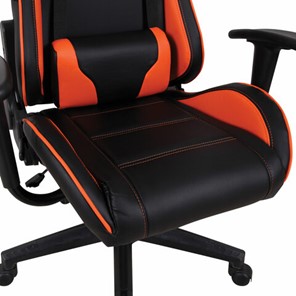 Компьютерное кресло Brabix GT Racer GM-100 (две подушки, экокожа, черное/оранжевое) в Архангельске - предосмотр 8