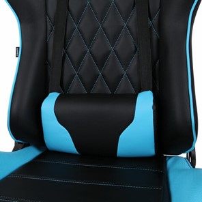 Кресло компьютерное Brabix GT Master GM-110 (две подушки, экокожа, черное/голубое) в Архангельске - предосмотр 7