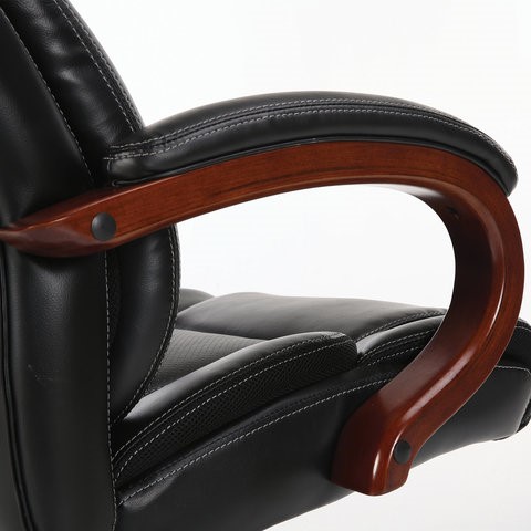 Кресло компьютерное Brabix Premium Magnum EX-701 (дерево, рециклированная кожа, черное) 531827 в Архангельске - изображение 9
