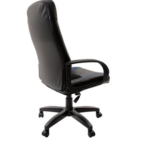 Офисное кресло Brabix Strike EX-525 (экокожа черная/синяя, ткань серая, TW) в Архангельске - предосмотр 2