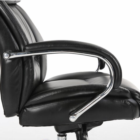 Кресло Brabix Premium Direct EX-580 (хром, рециклированная кожа, черное) в Архангельске - изображение 6