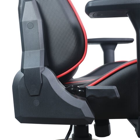Офисное кресло Brabix GT Carbon GM-120 (две подушки, экокожа, черное/красное) 531931 в Архангельске - изображение 12