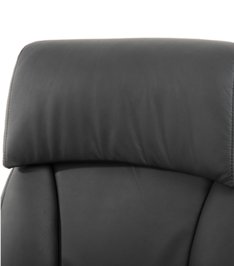 Офисное кресло из натуральной кожи BRABIX PREMIUM "Phaeton EX-502", хром, черное, 530882 в Архангельске - изображение 5