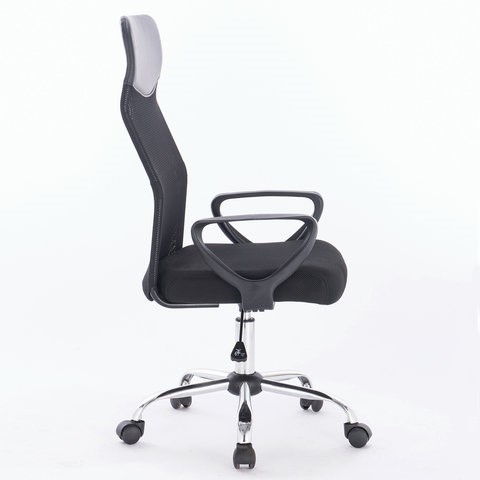 Офисное кресло Brabix Tender MG-330 (с подлокотниками, хром, черное) 531845 в Архангельске - изображение 1