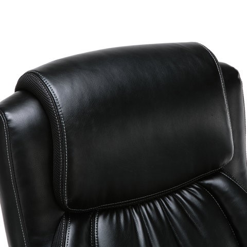 Кресло компьютерное Brabix Premium Status HD-003 (рециклированная кожа, хром, черное) 531821 в Архангельске - изображение 5