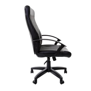 Офисное кресло Brabix Trust EX-535 (экокожа черная, ткань серая) в Архангельске - предосмотр 1