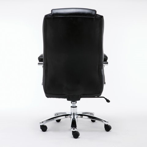 Кресло компьютерное Brabix Premium Status HD-003 (рециклированная кожа, хром, черное) 531821 в Архангельске - изображение 3