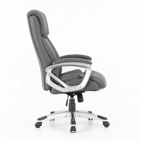 Офисное кресло Brabix Premium Level EX-527 (пружинный блок, рециклированная кожа, серое) в Архангельске - изображение 1
