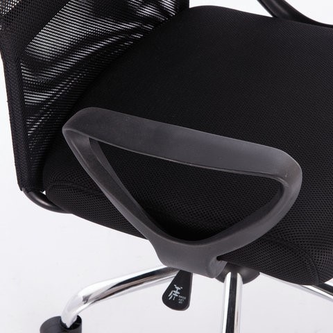 Офисное кресло Brabix Tender MG-330 (с подлокотниками, хром, черное) 531845 в Архангельске - изображение 5