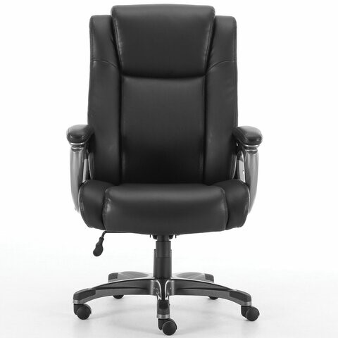Кресло компьютерное Brabix Premium Solid HD-005 (рециклированная кожа, черное) 531941 в Архангельске - изображение 2